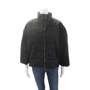 Gentry Portofino Womens Full Zipper Long Sleeves Puffer Jacket Black Size 10